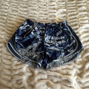 nike ★ blue camo high waisted athletic shorts